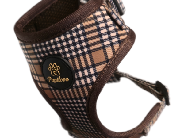Eleganckie Szelki Bezuciskowe dla Psa – Wzór Klasyczna Kratka | Pupilove